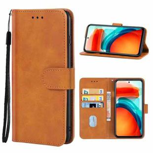 Leather Phone Case For Redmi Note 10 Pro 5G / Poco X3 GT(Brown)