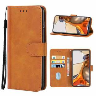 Leather Phone Case For Xiaomi Mi 11T / 11T Pro(Brown)