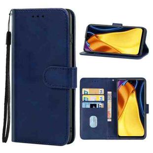 Leather Phone Case For Xiaomi Poco M3(Blue)