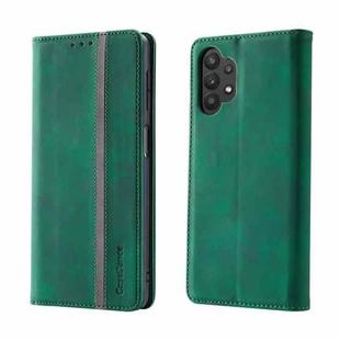 For Samsung Galaxy A32 4G Splicing Skin Feel Magnetic Leather Phone Case(Green)