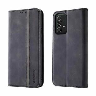 For Samsung Galaxy A52 / A52s Splicing Skin Feel Magnetic Leather Phone Case(Black)