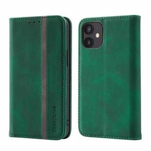 For iPhone 11 Splicing Skin Feel Magnetic Leather Phone Case (Green)