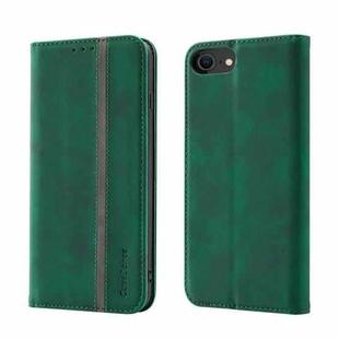 For iPhone SE 2022 / SE 2020 / 8 / 7 Splicing Skin Feel Magnetic Leather Phone Case(Green)