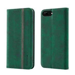 Splicing Skin Feel Magnetic Leather Phone Case For iPhone 8 Plus / 7 Plus(Green)