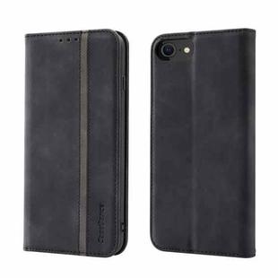 Splicing Skin Feel Magnetic Leather Phone Case For iPhone 6s Plus / 6 Plus(Black)