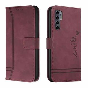 For TCL 20 Pro 5G Retro Skin Feel Horizontal Flip Soft TPU + PU Leather Phone Case(Wine Red)