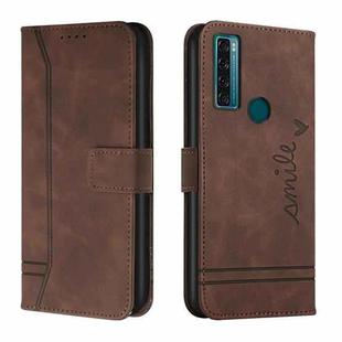 For TCL 20 SE Retro Skin Feel Horizontal Flip Soft TPU + PU Leather Phone Case(Coffee)