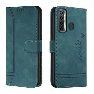 For Tecno Camon 17 Retro Skin Feel Horizontal Flip Soft TPU + PU Leather Phone Case(Dark Green)