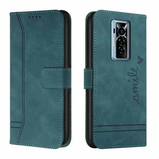 For Tecno Phantom X Retro Skin Feel Horizontal Flip Soft TPU + PU Leather Phone Case(Dark Green)