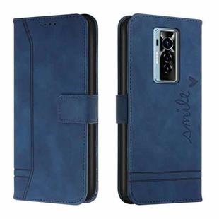 For Tecno Phantom X Retro Skin Feel Horizontal Flip Soft TPU + PU Leather Phone Case(Blue)
