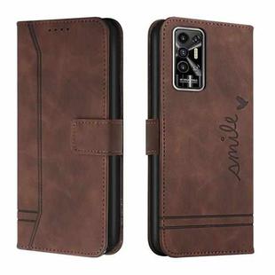 For Tecno Pova 2 Retro Skin Feel Horizontal Flip Soft TPU + PU Leather Phone Case(Coffee)