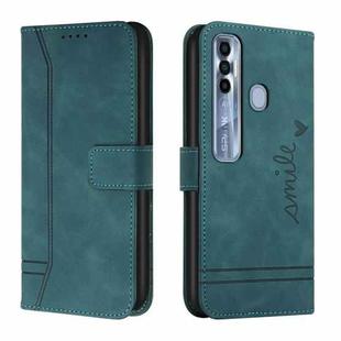 For Tecno Spark 7 Pro Retro Skin Feel Horizontal Flip Soft TPU + PU Leather Phone Case(Dark Green)