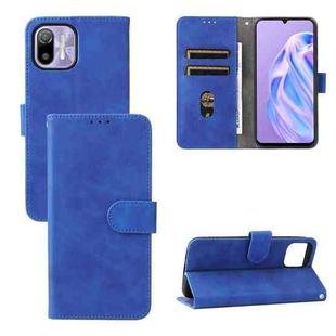 For Ulefone Note 6 Skin Feel Magnetic Flip Leather Phone Case(Blue)