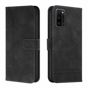 For Blackview A100 Retro Skin Feel Horizontal Flip Soft TPU + PU Leather Phone Case(Black)