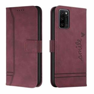 For Blackview A100 Retro Skin Feel Horizontal Flip Soft TPU + PU Leather Phone Case(Wine Red)