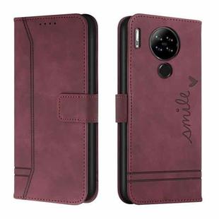 For Blackview A80 Retro Skin Feel Horizontal Flip Soft TPU + PU Leather Phone Case(Wine Red)