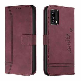 For Blackview A90 Retro Skin Feel Horizontal Flip Soft TPU + PU Leather Phone Case(Wine Red)