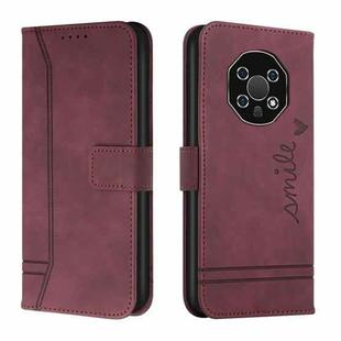 For Oukitel WP13 Retro Skin Feel Horizontal Flip Soft TPU + PU Leather Phone Case(Wine Red)