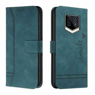 For Oukitel WP15 Retro Skin Feel Horizontal Flip Soft TPU + PU Leather Phone Case(Dark Green)