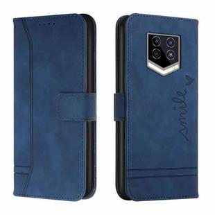 For Oukitel WP15 Retro Skin Feel Horizontal Flip Soft TPU + PU Leather Phone Case(Blue)
