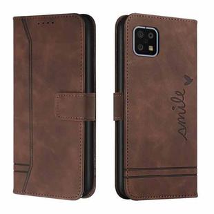 For Sharp Aquos Sense 6 Retro Skin Feel Horizontal Flip Soft TPU + PU Leather Phone Case(Coffee)