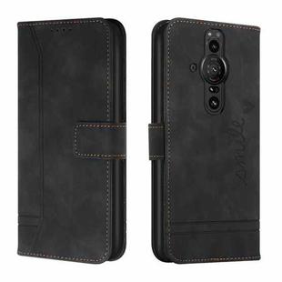 For Sony Xperia Pro-I Retro Skin Feel Horizontal Flip Soft TPU + PU Leather Phone Case(Black)