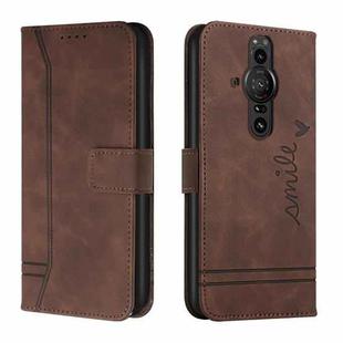 For Sony Xperia Pro-I Retro Skin Feel Horizontal Flip Soft TPU + PU Leather Phone Case(Coffee)