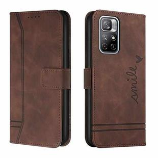 For Xiaomi Redmi Note 11 Retro Skin Feel Horizontal Flip Soft TPU + PU Leather Phone Case(Coffee)