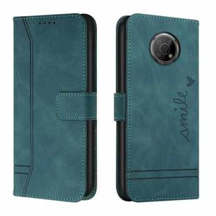 For Nokia G300 Retro Skin Feel Horizontal Flip Soft TPU + PU Leather Phone Case(Dark Green)