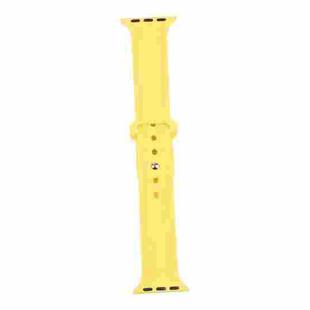 King Kong Silicone Watch Band For Apple Watch Ultra 49mm / Series 8&7 45mm / SE 2&6&SE&5&4 44mm / 3&2&1 42mm( Yellow)