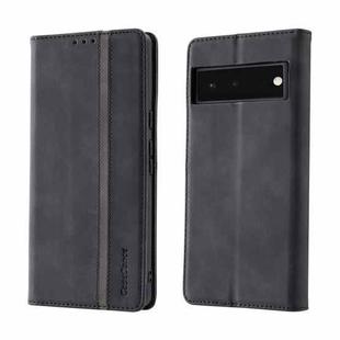 For Google Pixel 6 Splicing Skin Feel Magnetic Leather Phone Case(Black)