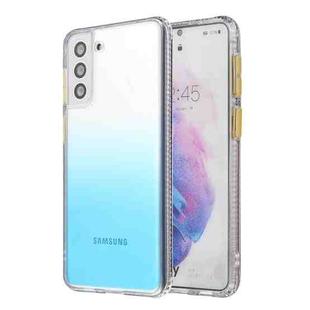 For Samsung Galaxy S22 5G Gradient TPU + Acrylic Phone Case(Blue)