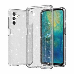 For Samsung Galaxy A13 5G Shockproof Terminator Style Glitter Powder Protective Phone Case(White)