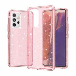 For Samsung Galaxy A53 5G Shockproof Terminator Style Glitter Powder Protective Phone Case(Pink)