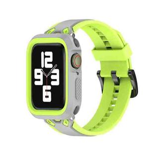 Two-color TPU Strap For Apple Watch Series 8&7 41mm / SE 2&6&SE&5&4 40mm / 3&2&1 38mm(Green Grey)