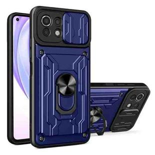 For Xiaomi Mi 11 Lite Sliding Camshield Card Phone Case(Sapphire Blue)