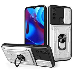 For Motorola G Pure Sliding Camshield Card Phone Case(White)