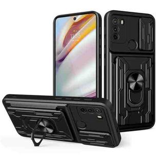 For Motorola Moto G60 Sliding Camshield Card Phone Case(Black)