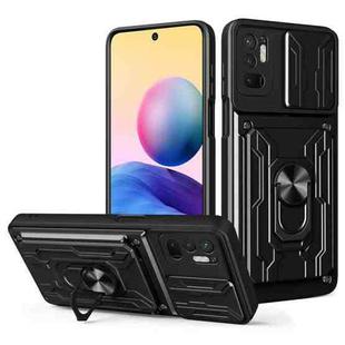 For Xiaomi Redmi Note 10 5G Sliding Camshield Card Phone Case(Black)