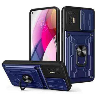 For Motorola Moto G Stylus Sliding Camshield Card Phone Case(Blue)