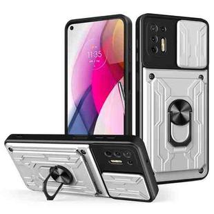For Motorola Moto G Stylus Sliding Camshield Card Phone Case(White)