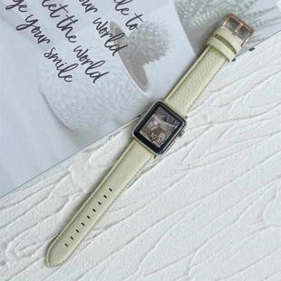 Lychee Top Layer Cowhide Watch Band For Apple Watch Ultra 49mm / Series 8&7 45mm / SE 2&6&SE&5&4 44mm / 3&2&1 42mm(Apricot)