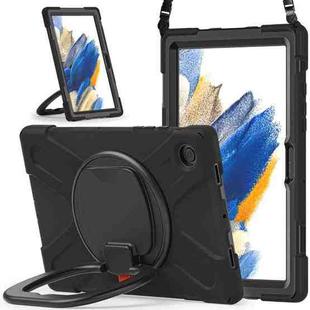 For Samsung Galaxy Tab A8 10.5 2021 Silicone + PC Tablet Case(Black + Black)