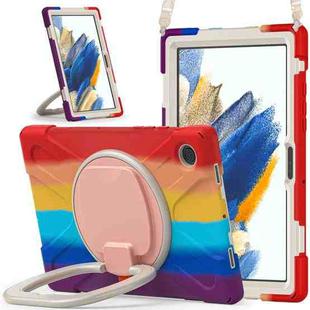 For Samsung Galaxy Tab A8 10.5 2021 Silicone + PC Tablet Case(Colorful Red)