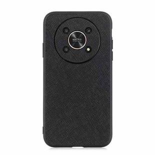 For Honor X30 / X40 GT Cross Texture Genuine Leather Shockproof Phone Case(Black)