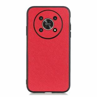 For Honor X30 / X40 GT Cross Texture Genuine Leather Shockproof Phone Case(Red)