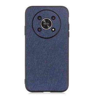 For Honor X30 / X40 GT Cross Texture Genuine Leather Shockproof Phone Case(Blue)