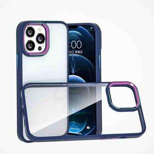 For iPhone 13 Pro Colorful Metal Lens Ring Phone Case (Blue)