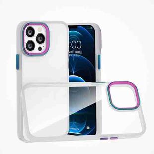 Colorful Metal Lens Ring Phone Case For iPhone 12 / 12 Pro(Translucent)
