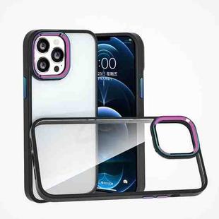 For iPhone 11 Colorful Metal Lens Ring Phone Case (Black)